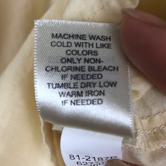 J. Jill Button Up Top Cotton Yellow Mandarin Collar Size SP - Picture 7 of 9